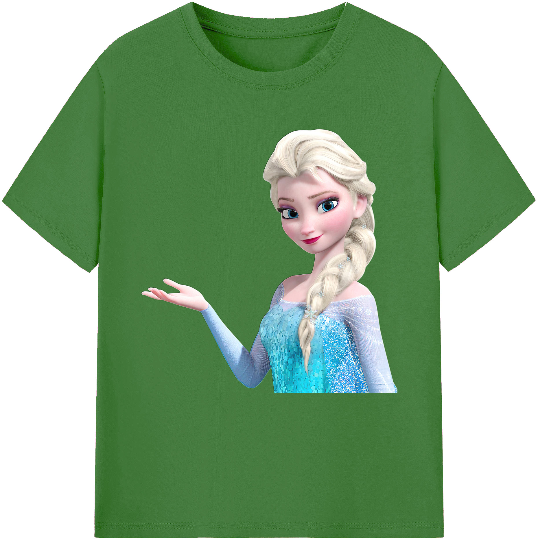 （画像用） アナと雪の女王 アンナ エルサ Frozen Anna Elsa レディースカジュアルプリントTシャツ（綿100％）